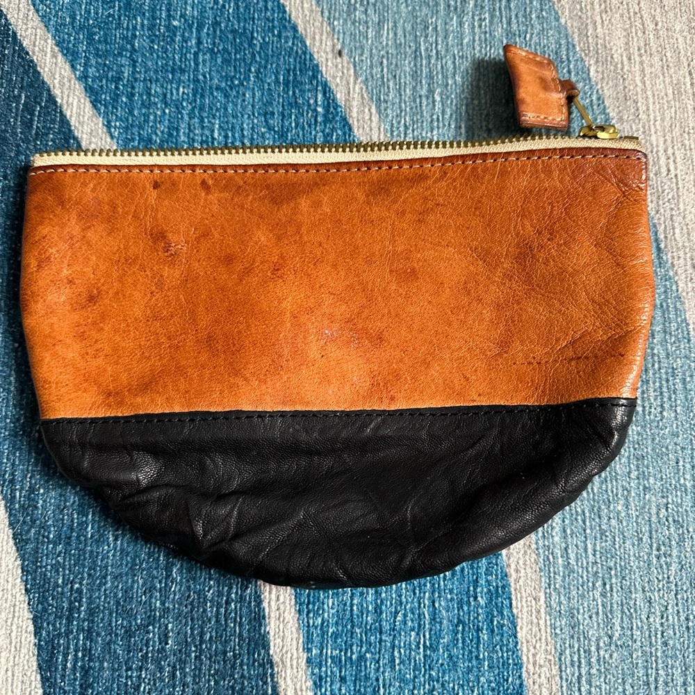 Half moon leather pouch
